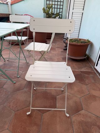 Sillas Terraza IKEA Blancas Plegables (Set 6)