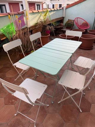 Sillas Terraza IKEA Blancas Plegables (Set 6)