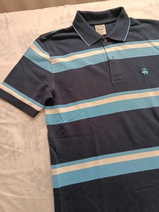 Polo Brooks Brothers Talla S Rayas Azul Blanco
