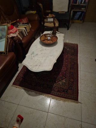 Set di specchi, lampade e tavolino in marmo
