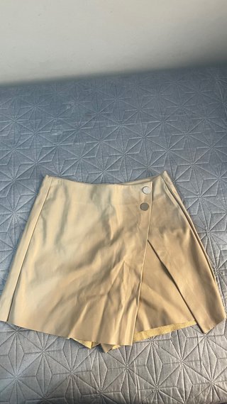 Falda-pantalón beige