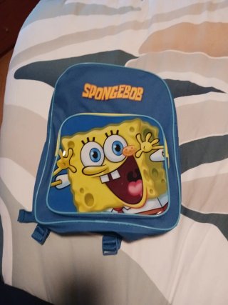 Mochila Bob Esponja Azul y Amarilla