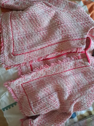 Conjunto Vestido y Chaqueta Rosa