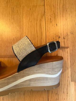 Sandalias de tacón con goma elástica
