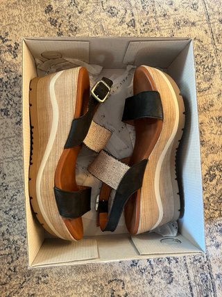 Sandalias de tacón con goma elástica