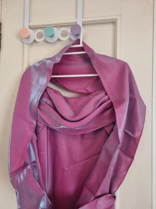 Vestido fiesta/ceremonia rosa tornasolado. Largo