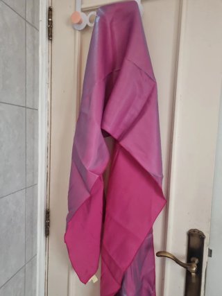 Vestido fiesta/ceremonia rosa tornasolado. Largo