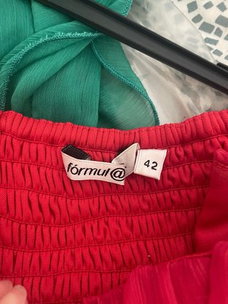 Vestido de fiesta rosa y rojo, talla pequeño