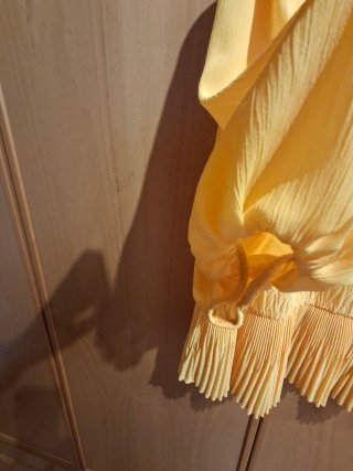 Blusa naranja con volantes