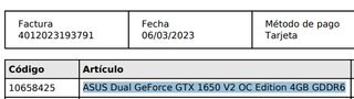ASUS GTX 1650 V2 OC 4GB GDDR6