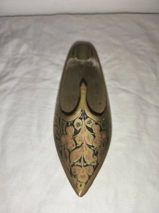 Cenicero/pisapapeles bronce zapato antiguo