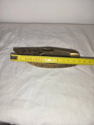 Cenicero/pisapapeles bronce zapato antiguo