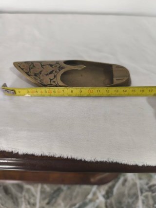 Cenicero/pisapapeles bronce zapato antiguo