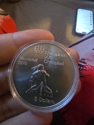 Moneta  Olimpiadi Montreal 1976 Argento 925/1000