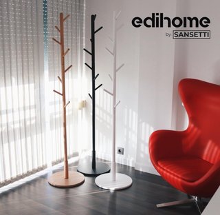 Perchero de pie de madera Edihome 8 ganchos