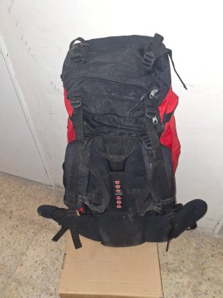Mochila Montaña Clisport 80L Negra/Roja