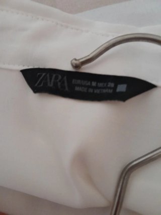Blusa Zara Blanca Mujer