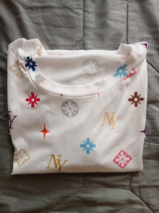 T-shirt donna stampa NY multicolor Tg. L