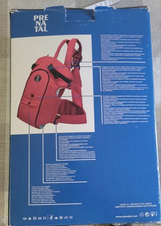 Mochila portabebés ergonómica roja