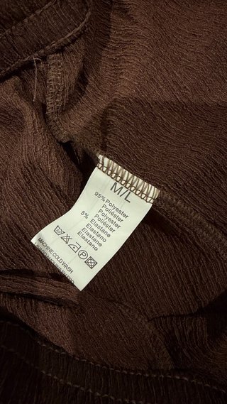 Pantalón ancho marrón verano de marca local