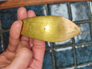 Cenicero figura antigua zapato zapatito bronce