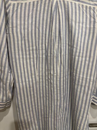 Vestido camisero Zara rayas azul y blanco