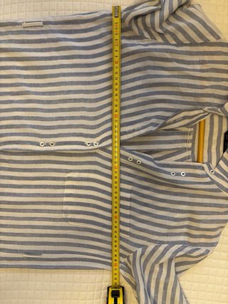 Vestido camisero Zara rayas azul y blanco