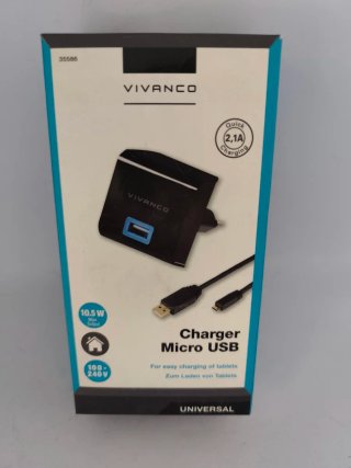 Cargador de pared universal Vivanco USB nuevo.