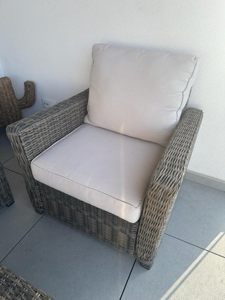 Set di divani da esterno in vimini e vetro