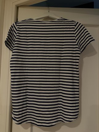 Camiseta Rayas Azul Marino y Blanca