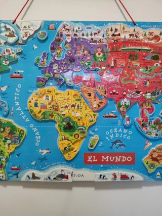 Mapa Mundi Infantil magnético