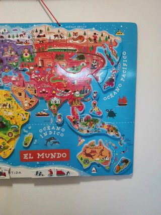 Mapa Mundi Infantil magnético