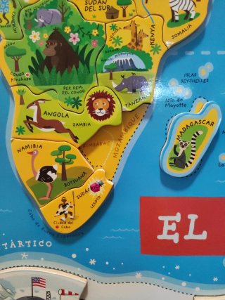 Mapa Mundi Infantil magnético