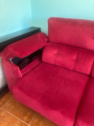 Sofá Chaiselongue Desenfudable Rojo