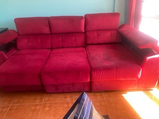 Sofá Chaiselongue Desenfudable Rojo