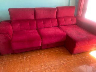 Sofá Chaiselongue Desenfudable Rojo