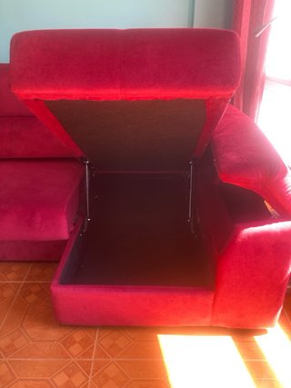 Sofá Chaiselongue Desenfudable Rojo