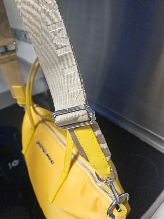 Bolso de lona de Adolfo Dominguez Amarillo,