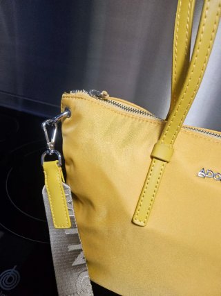 Bolso de lona de Adolfo Dominguez Amarillo,