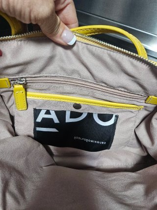 Bolso de lona de Adolfo Dominguez Amarillo,