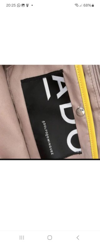 Bolso de lona de Adolfo Dominguez Amarillo,