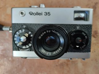 Rollei 35 Cámara Analógica Negra/Plateada