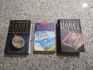 3 libros saga Harry Potter Bloomsbury en inglés