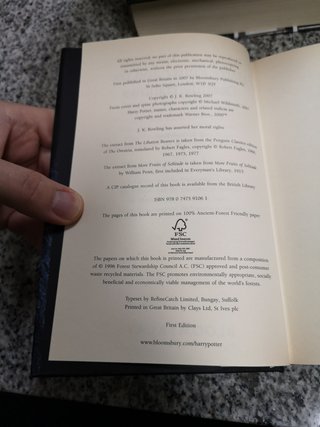 3 libros saga Harry Potter Bloomsbury en inglés