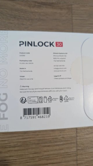 Pinlock 30 Fog Resistant Lens Clear