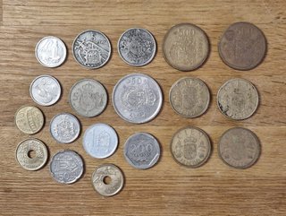 Lote de monedas antiguas de Pesetas