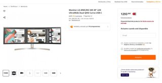Pantalla LG 49 Ultrawide QHD Curva