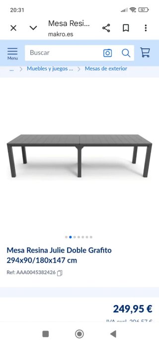 Mesa Keter nueva sin usar