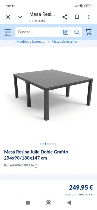 Mesa Keter nueva sin usar
