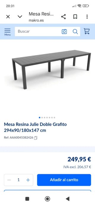 Mesa Keter nueva sin usar